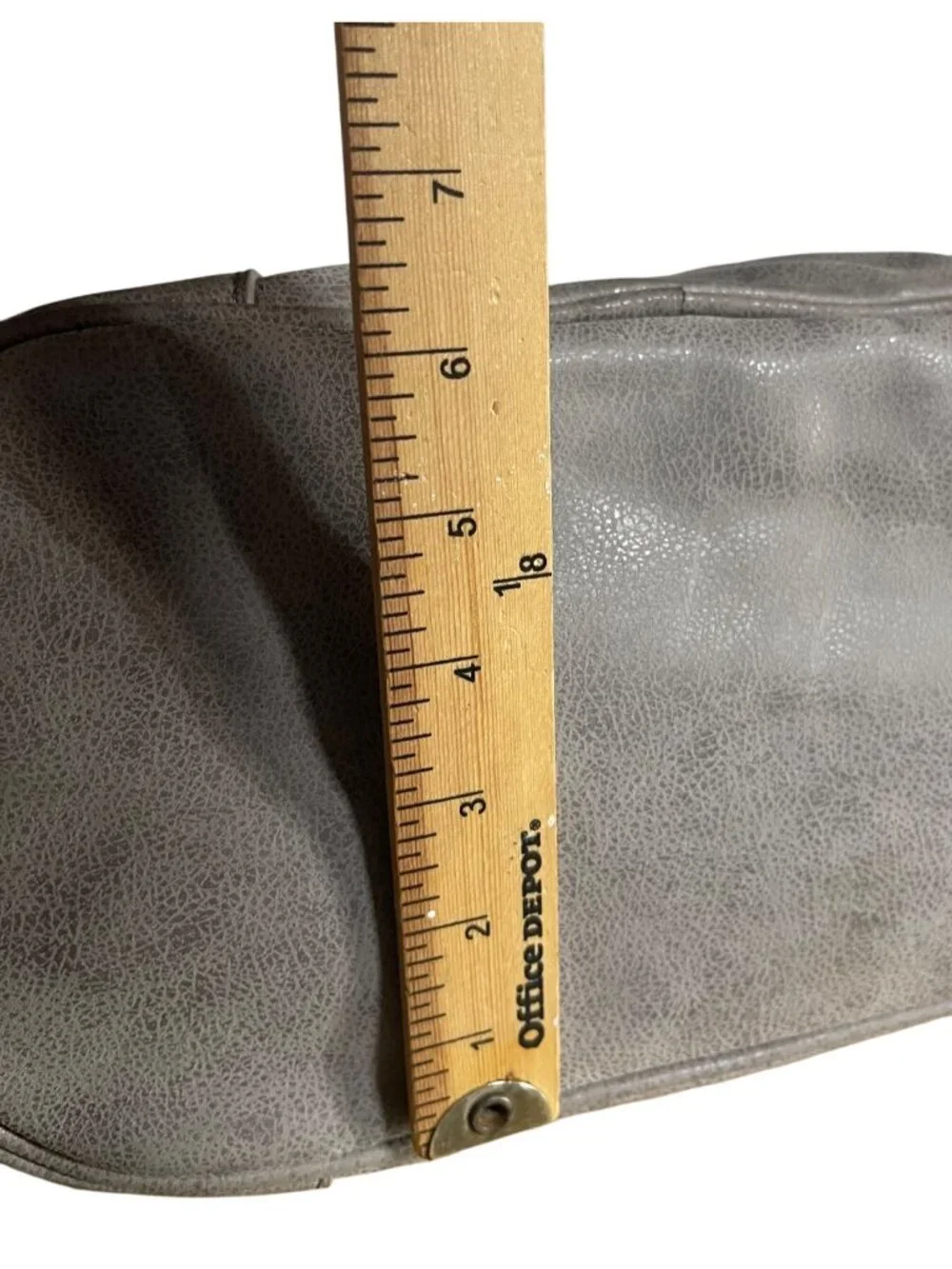 Steve Madden Drew Hobo Bag Gray Faux Leather Shoulder Bag With Gold Accents - Picture 9 of 16